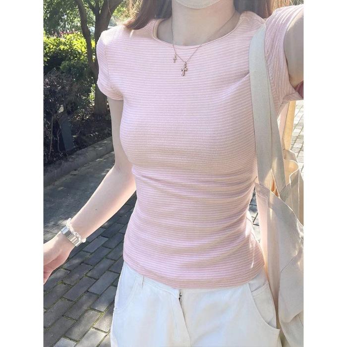 No price reduction, refined cotton thread 230g basic versatile 2-color striped shoulder T-shirt women s summer XL рожевий
No price reduction, refined cotton thread 230g basic versatile 2-color striped shoulder T-shirt women s summer XL рожевий