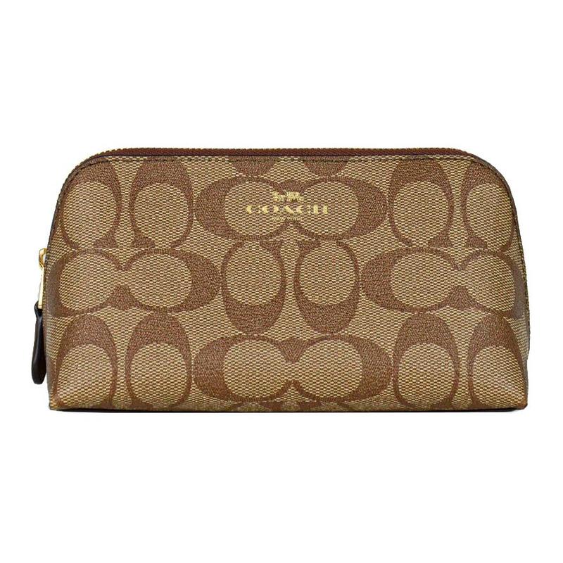 COACH 17 Retro old flower print zipper closure, coated canvas clutch cosmetic bag, women s khaki color and saddle color Khaki and saddle color коричневий
COACH 17 Retro old flower print zipper closure, coated canvas clutch cosmetic bag, women s khaki color and saddle color Khaki and saddle color коричневий