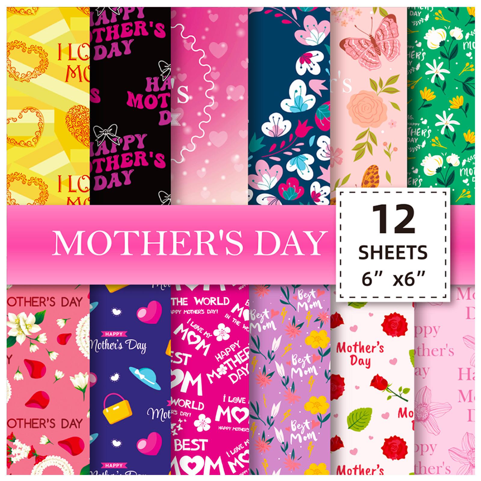 12 Sheets/Pack Mother S Day Greeting Paper Warm Color Backing Paper Holiday Decorative Handbook Material Paper 15*15CM
12 Sheets/Pack Mother S Day Greeting Paper Warm Color Backing Paper Holiday Decorative Handbook Material Paper 15*15CM