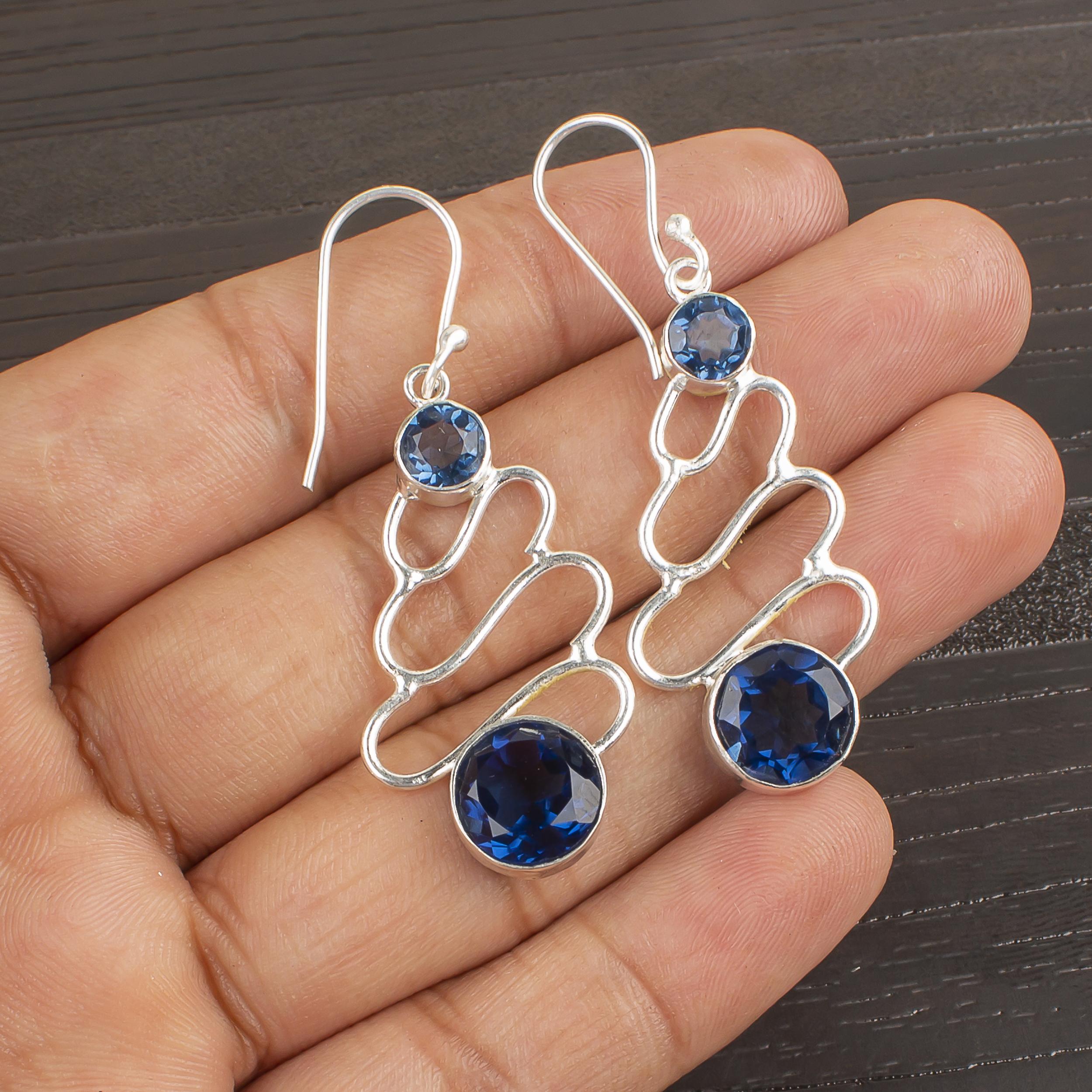 London Blue Topaz Gemstone Jewelry, 925 Sterling Silver Earrings, Handmade Earrings Silver Jewelry, 2.13 inches синий
London Blue Topaz Gemstone Jewelry, 925 Sterling Silver Earrings, Handmade Earrings Silver Jewelry, 2.13 inches синий
