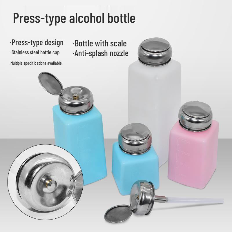 Press-Type Alcohol Dispenser with Anti-Splash, Anti-Corrosion: 200ml Stainless Steel Lid, Copper Pump, Plastic Bottle 100ml Pink Bottle (4oz)
Press-Type Alcohol Dispenser with Anti-Splash, Anti-Corrosion: 200ml Stainless Steel Lid, Copper Pump, Plastic Bottle 100ml Pink Bottle (4oz)