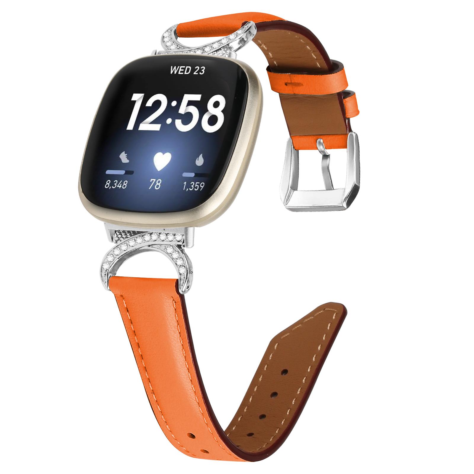 For Fitbit Versa 3/Versa 4/Sense/Sense 2 Rhinestone D-shape Connector Wrist Band Split Leather Watch Strap with Silver Buckle Black
For Fitbit Versa 3/Versa 4/Sense/Sense 2 Rhinestone D-shape Connector Wrist Band Split Leather Watch Strap with Silver Buckle Black