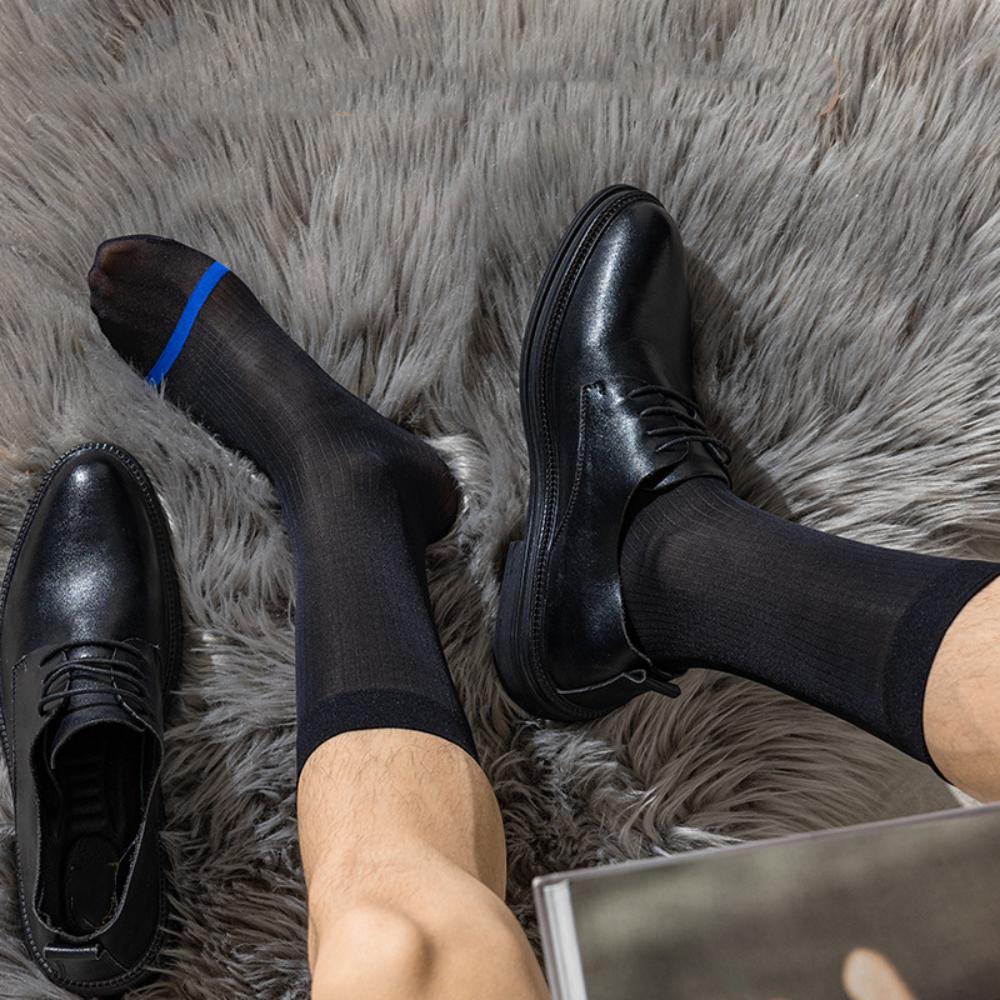 Middle Tube Men Ultra Thin Dress Tube Socks Stripe Business Dress Stockings Sheer Elastic Men blue stripe
Middle Tube Men Ultra Thin Dress Tube Socks Stripe Business Dress Stockings Sheer Elastic Men blue stripe