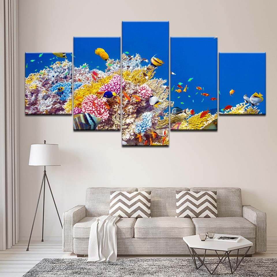 Canvas Painting Orange field coral and colorful fish 5 Pieces Wall Art Painting Modular Wallpapers Poster Print Home Decor 20x35 20x45 20x55cm
Canvas Painting Orange field coral and colorful fish 5 Pieces Wall Art Painting Modular Wallpapers Poster Print Home Decor 20x35 20x45 20x55cm