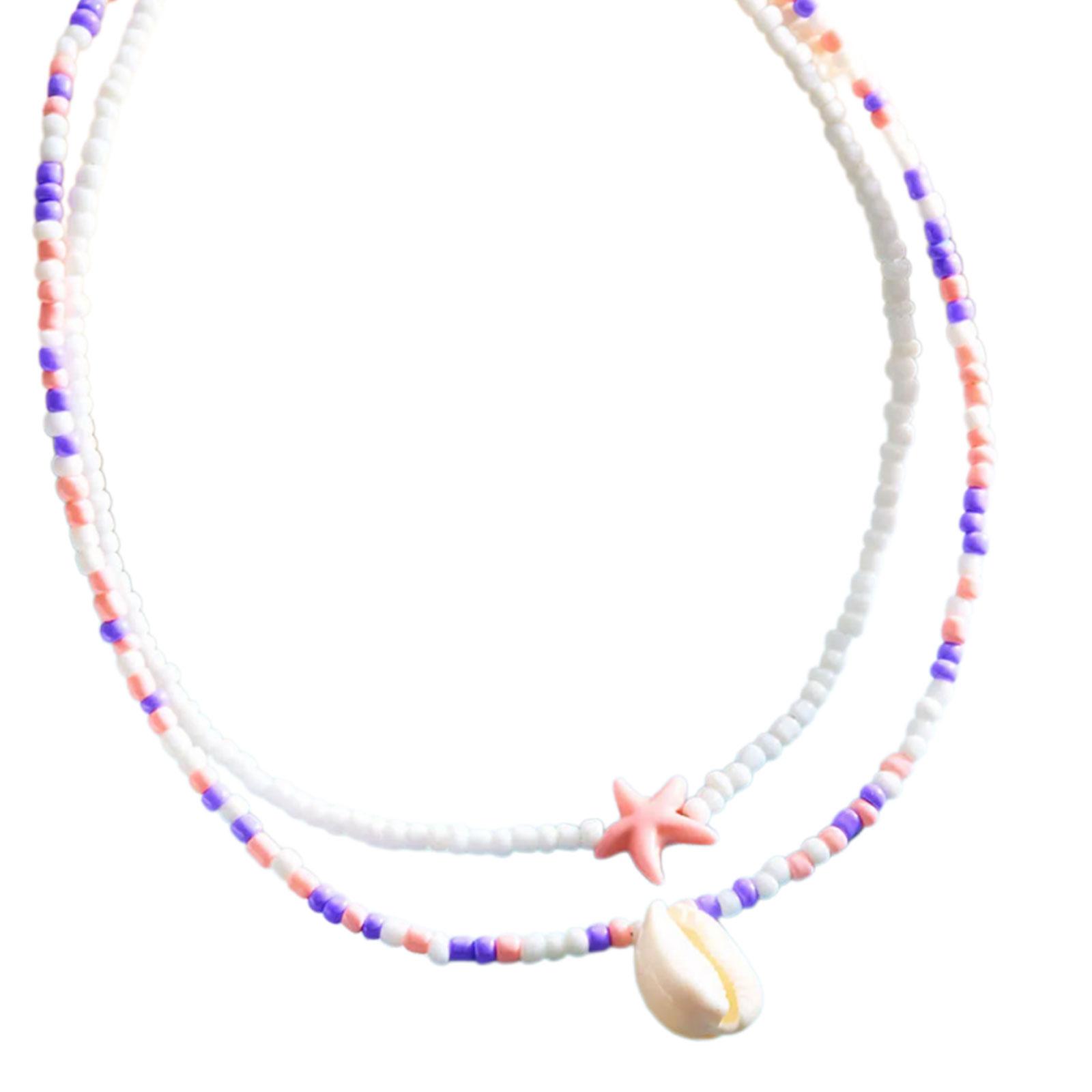 2 шт. Бохо Шик Двухрядное Ожерелье-подвеска из бусин в виде морской звезды и ракушки, идеально подходящее для пляжного отдыха и неформальных встреч 4
2 шт. Бохо Шик Двухрядное Ожерелье-подвеска из бусин в виде морской звезды и ракушки, идеально подходящее для пляжного отдыха и неформальных встреч 4