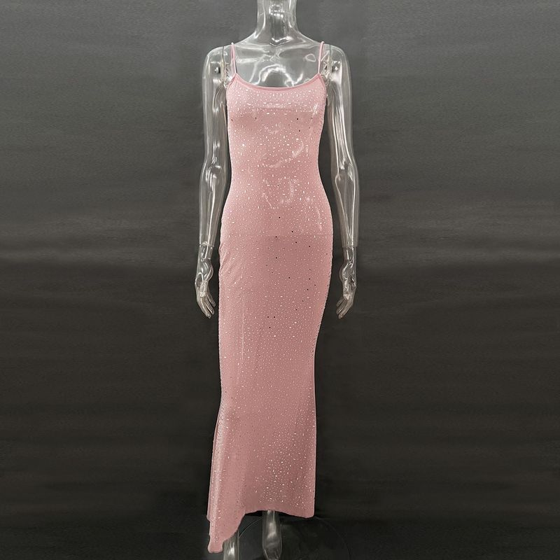 Sexy Party Dress European and American Women clothes Light Diamond Sexy Sling Annual Meeting Evening dress Long dress Dress Pink L
Sexy Party Dress European and American Women clothes Light Diamond Sexy Sling Annual Meeting Evening dress Long dress Dress Pink L