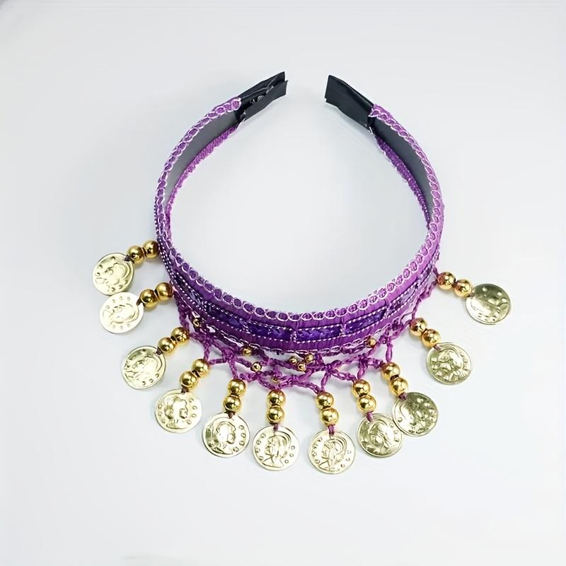 Elegant Belly Dance Hair Clip Headpiece, Handcrafted Mesh Coin-adorned Woven Headband, Suitable for Dancing фіолетовий
Elegant Belly Dance Hair Clip Headpiece, Handcrafted Mesh Coin-adorned Woven Headband, Suitable for Dancing фіолетовий
