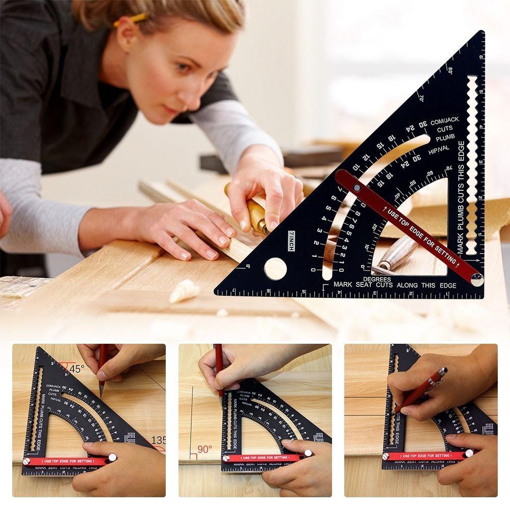 7 Inch Carpenter Square Layout Tool 45 Degree Protractor Right Angle Ruler Aluminium Alloy
7 Inch Carpenter Square Layout Tool 45 Degree Protractor Right Angle Ruler Aluminium Alloy