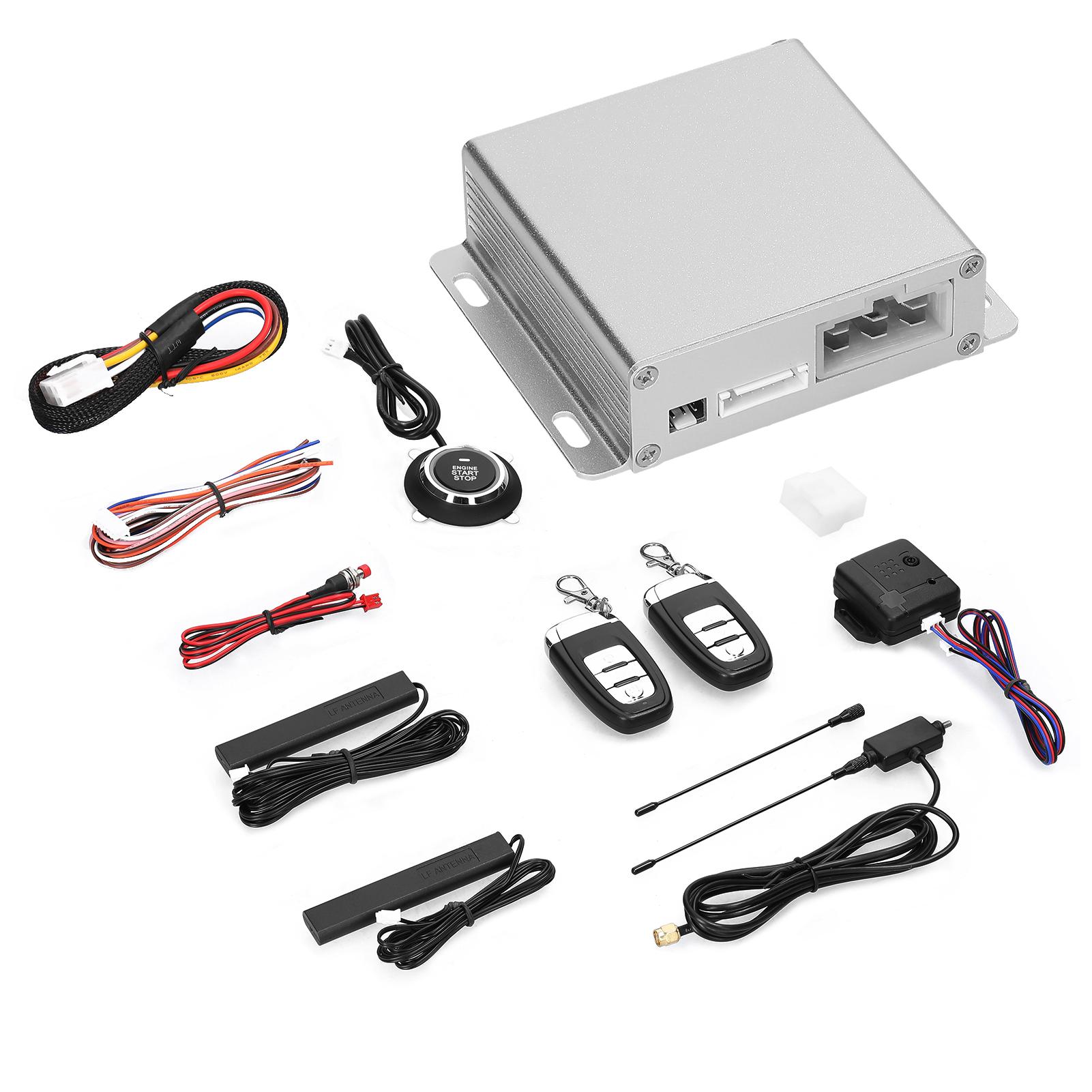 12V Car Anti-Theft Alarm Remote Starter System PKE Keyless Entry Central Lock Kit with 2 Remote Controller Push Button Starts/Stop
12V Car Anti-Theft Alarm Remote Starter System PKE Keyless Entry Central Lock Kit with 2 Remote Controller Push Button Starts/Stop