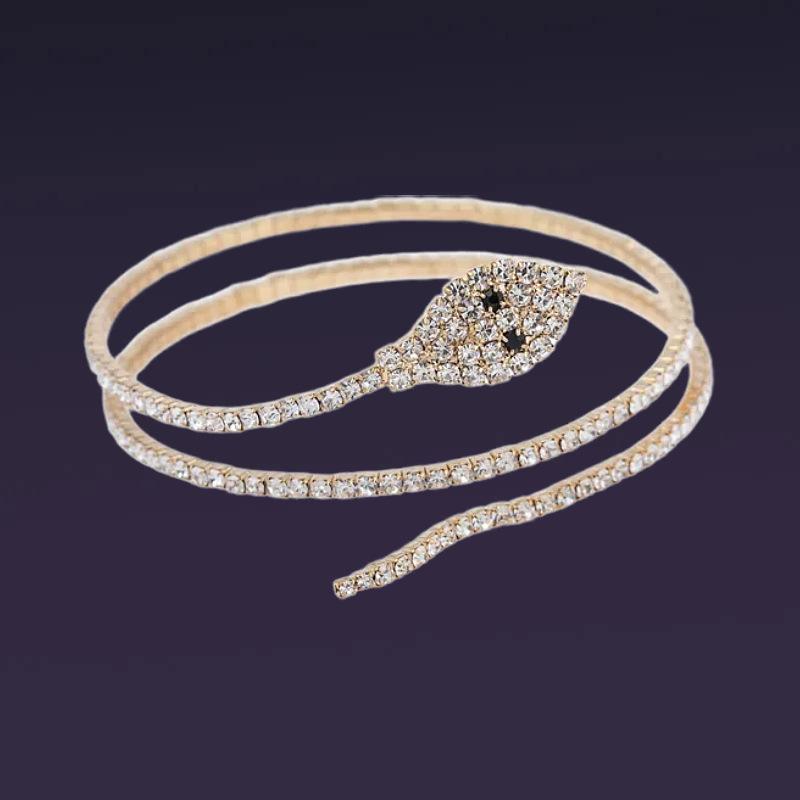 Serpentine rhinestone bracelet banquet full diamond bracelet fashionable exaggerated zircon open bracelet women срібний
Serpentine rhinestone bracelet banquet full diamond bracelet fashionable exaggerated zircon open bracelet women срібний