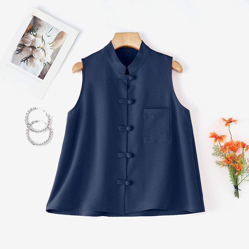 ZANZEA Женские летние топы без рукавов в этническом стиле на пуговицах, повседневные майки 5XL темно-синий
ZANZEA Женские летние топы без рукавов в этническом стиле на пуговицах, повседневные майки 5XL темно-синий