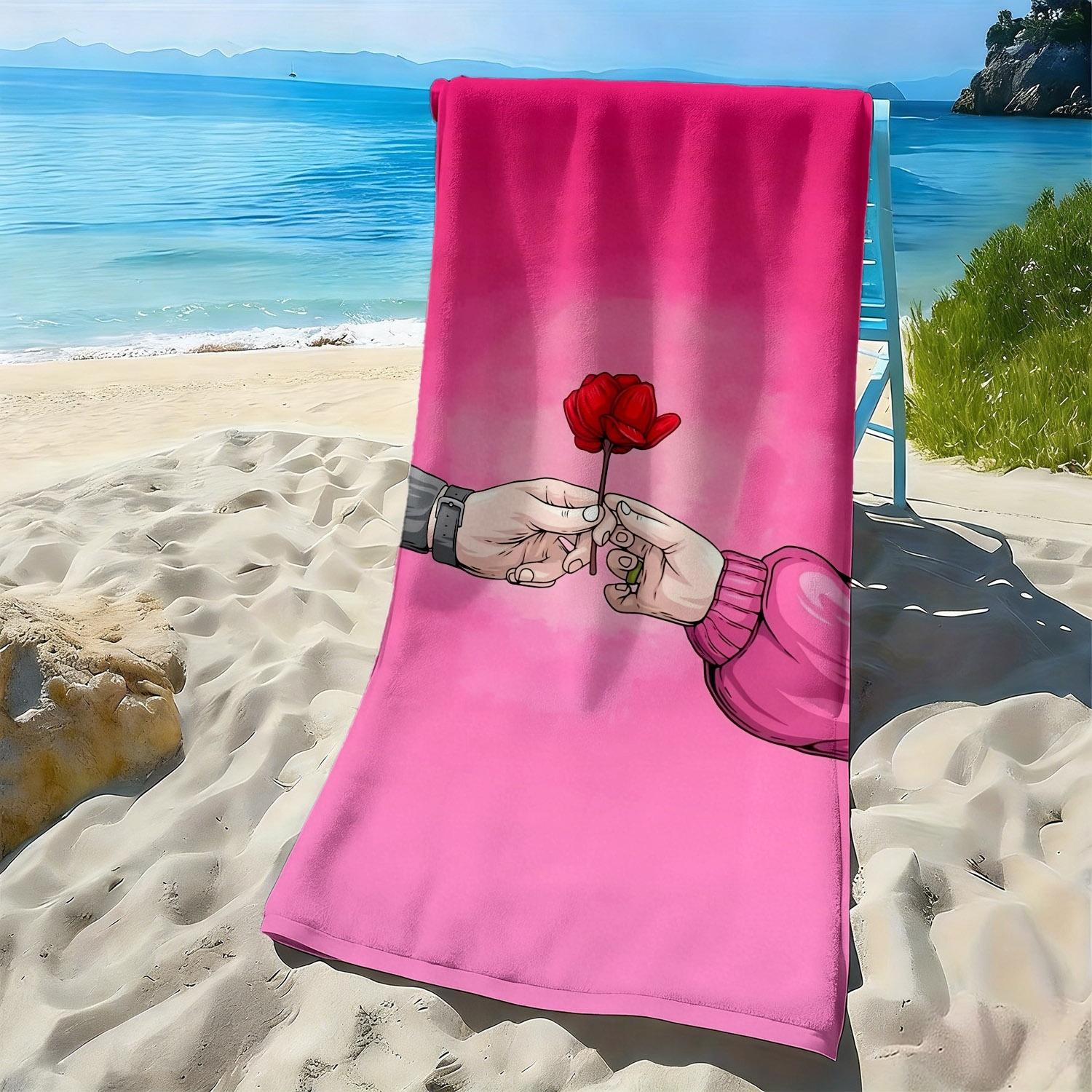 Pink romantic rose pattern polyester microfiber beach towel is highly absorbent, suitable for swimming and beach outings W40*H60(CM)
Pink romantic rose pattern polyester microfiber beach towel is highly absorbent, suitable for swimming and beach outings W40*H60(CM)