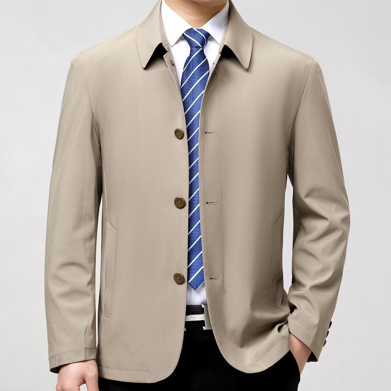 Middle-aged Mulberry Silk Men s Tops Business Casual Lapel Jacket Spring and Autumn New Dad Wear Leader Cadre Jacket 195
Middle-aged Mulberry Silk Men s Tops Business Casual Lapel Jacket Spring and Autumn New Dad Wear Leader Cadre Jacket 195