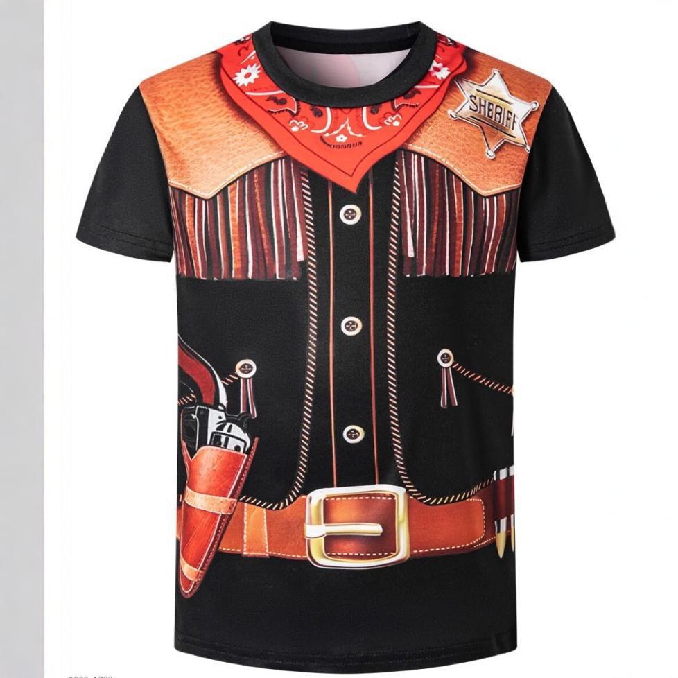 Boys T-shirt 3D Digital Fake Two-piece Printed Kids T-shirt Round Neck Short Sleeved Top 170
Boys T-shirt 3D Digital Fake Two-piece Printed Kids T-shirt Round Neck Short Sleeved Top 170