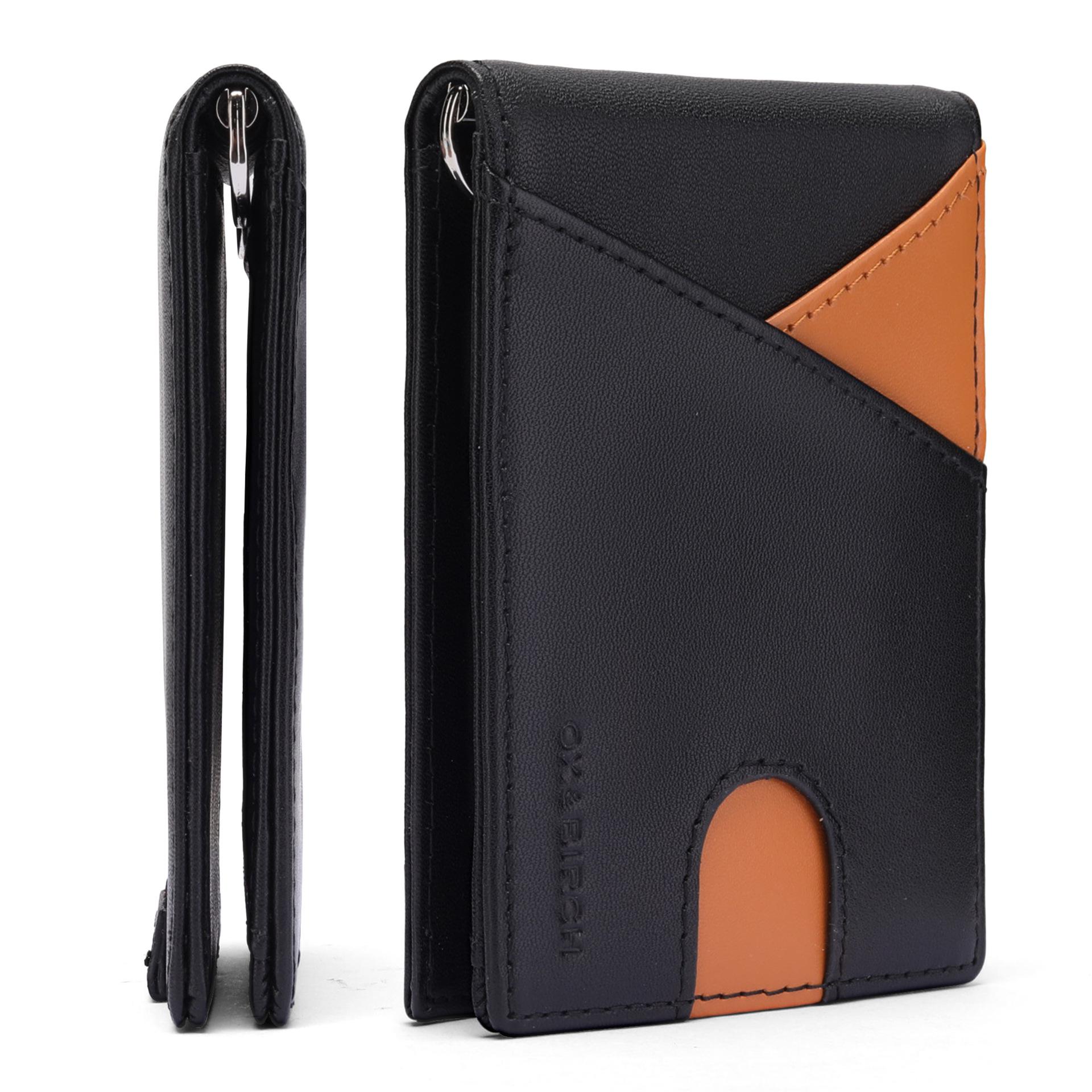 Двухцветный кошелек-клипса для денег из натуральной кожи с RFID-защитой - Легкий и тонкий дизайн для мужчин чёрный
Двухцветный кошелек-клипса для денег из натуральной кожи с RFID-защитой - Легкий и тонкий дизайн для мужчин чёрный