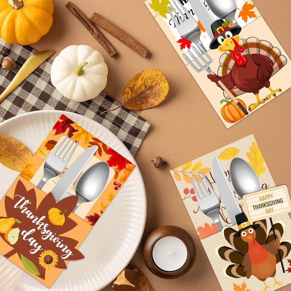 6pcs Autumn Theme Cutlery Storage Bags Turkey Maple Leaf Silverware Organizer Bag Dining Tables 6pcs
6pcs Autumn Theme Cutlery Storage Bags Turkey Maple Leaf Silverware Organizer Bag Dining Tables 6pcs
