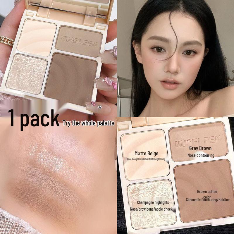 Четырехцветная матовая и мерцающая палетка для контуринга: Хайлайтер и 3D-контурирование носа
Четырехцветная матовая и мерцающая палетка для контуринга: Хайлайтер и 3D-контурирование носа