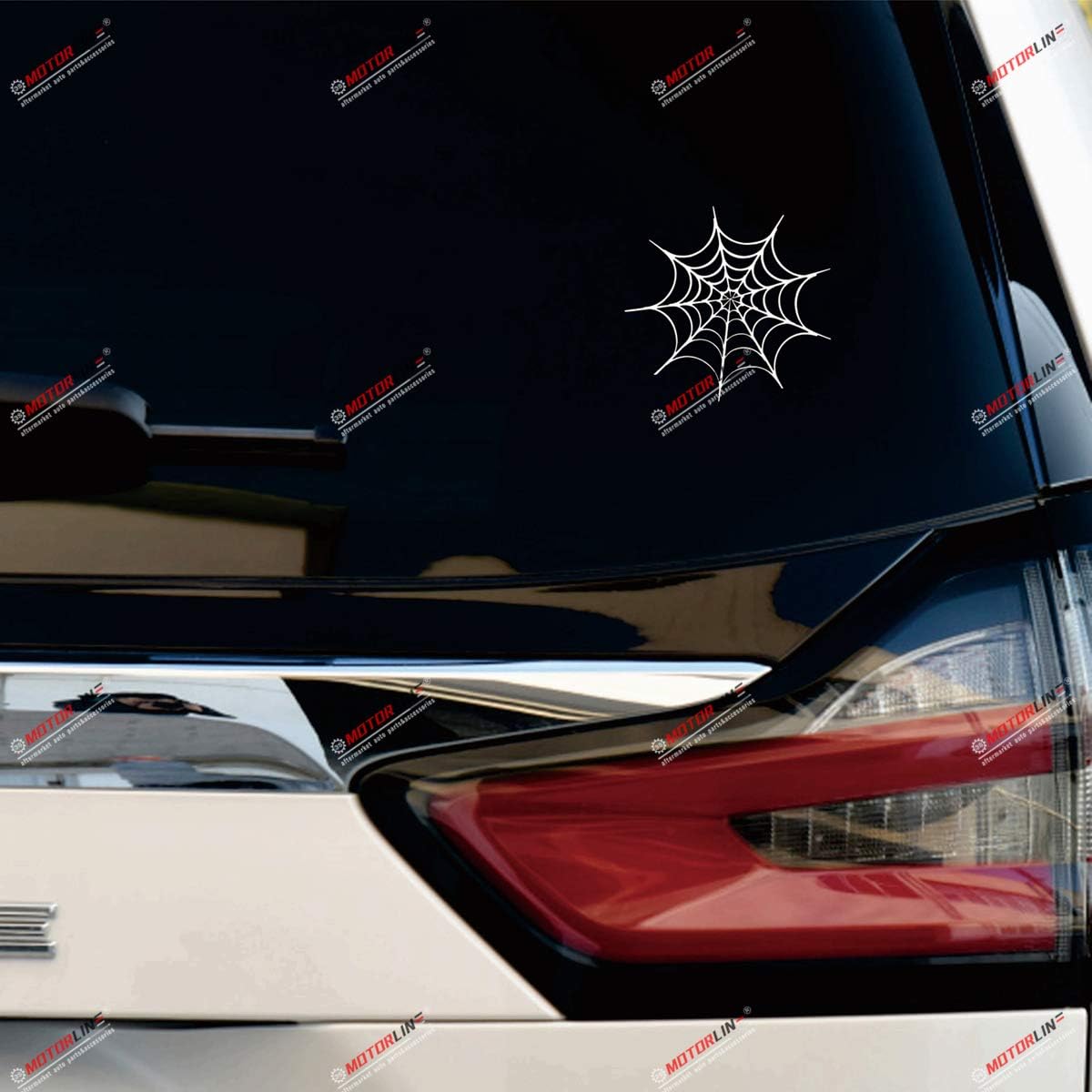 Spider Web Cobweb Decal Vinyl Sticker - 2 Pack White, 4 Inches, 6 Inches - Die Cut No Background for Car Boat Laptop Cup
Spider Web Cobweb Decal Vinyl Sticker - 2 Pack White, 4 Inches, 6 Inches - Die Cut No Background for Car Boat Laptop Cup