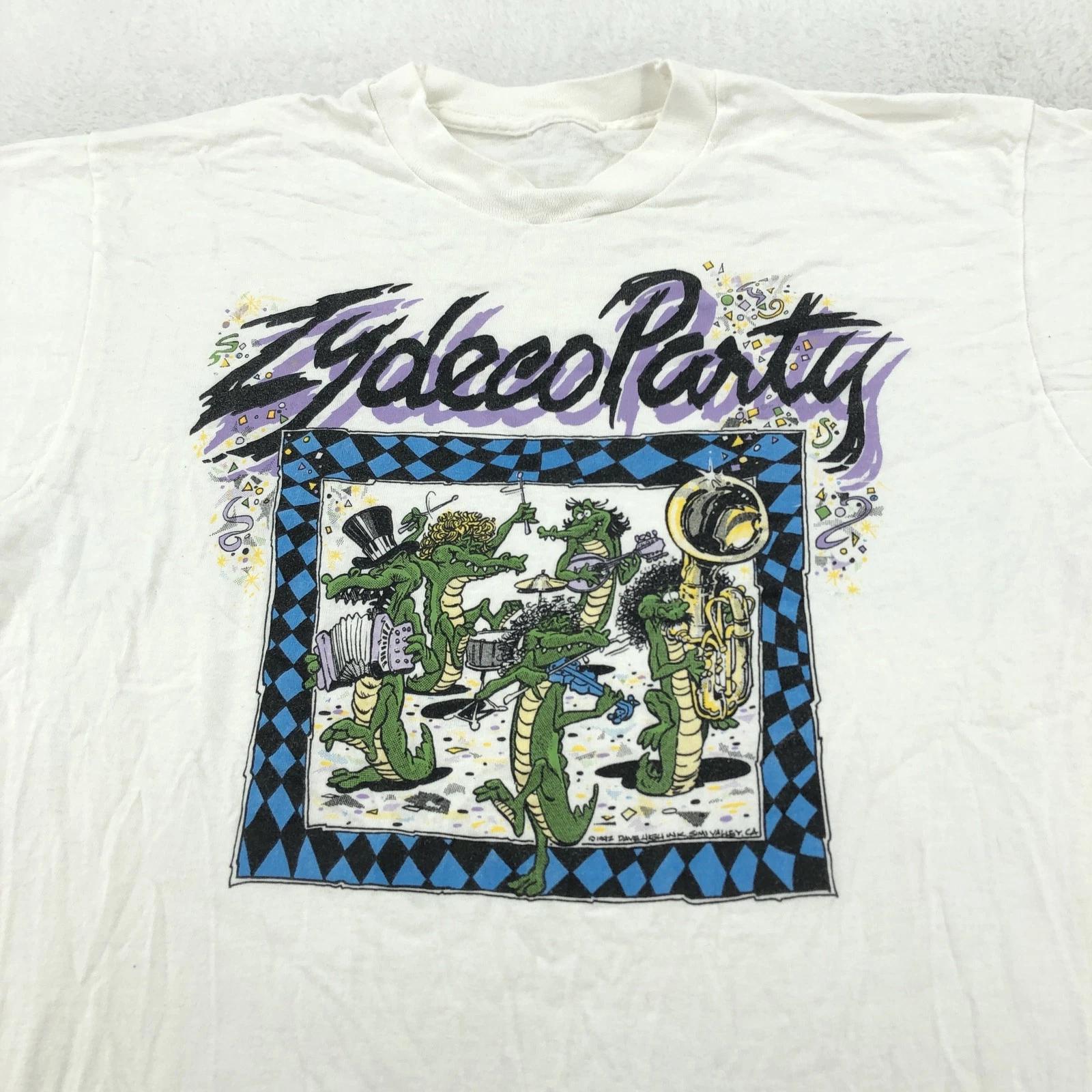 Vintage Zydeco Party Shirt Mens Large White Alligator Band Cartoon Music 90s Tee M
Vintage Zydeco Party Shirt Mens Large White Alligator Band Cartoon Music 90s Tee M