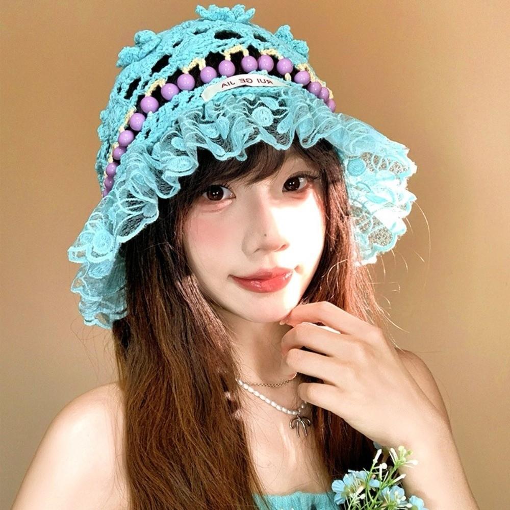 Summer Beads Knitted Hat Handmade Weave Basin Caps Sweet Crochet Bucket Hat Ladies червоний
Summer Beads Knitted Hat Handmade Weave Basin Caps Sweet Crochet Bucket Hat Ladies червоний