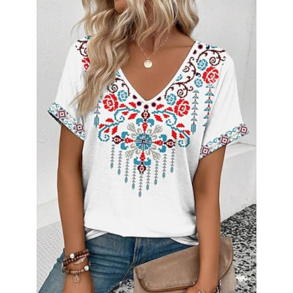 Женская футболка Tee Daily Boho с коротким рукавом и V-образным вырезом, белая, летняя S
Женская футболка Tee Daily Boho с коротким рукавом и V-образным вырезом, белая, летняя S