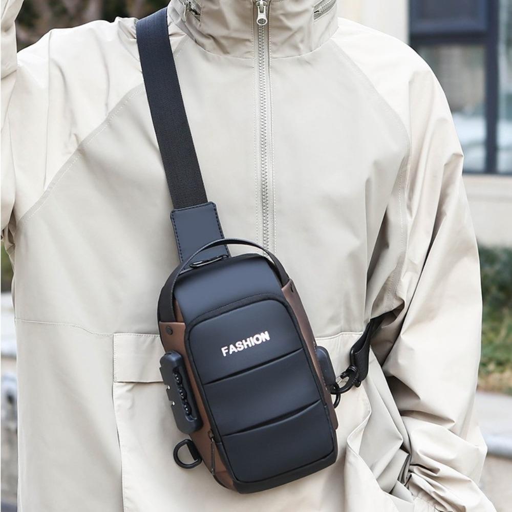 USB Charging Port Password Sling Bag Anti-theft Shoulder Crossbody Bag Men s Chest Bag Travel чорний
USB Charging Port Password Sling Bag Anti-theft Shoulder Crossbody Bag Men s Chest Bag Travel чорний