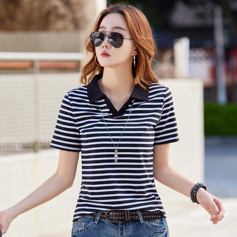 Women s Summer 2024 Striped Loose-Fit Lapel T-Shirt M (50-55 kg)
Women s Summer 2024 Striped Loose-Fit Lapel T-Shirt M (50-55 kg)