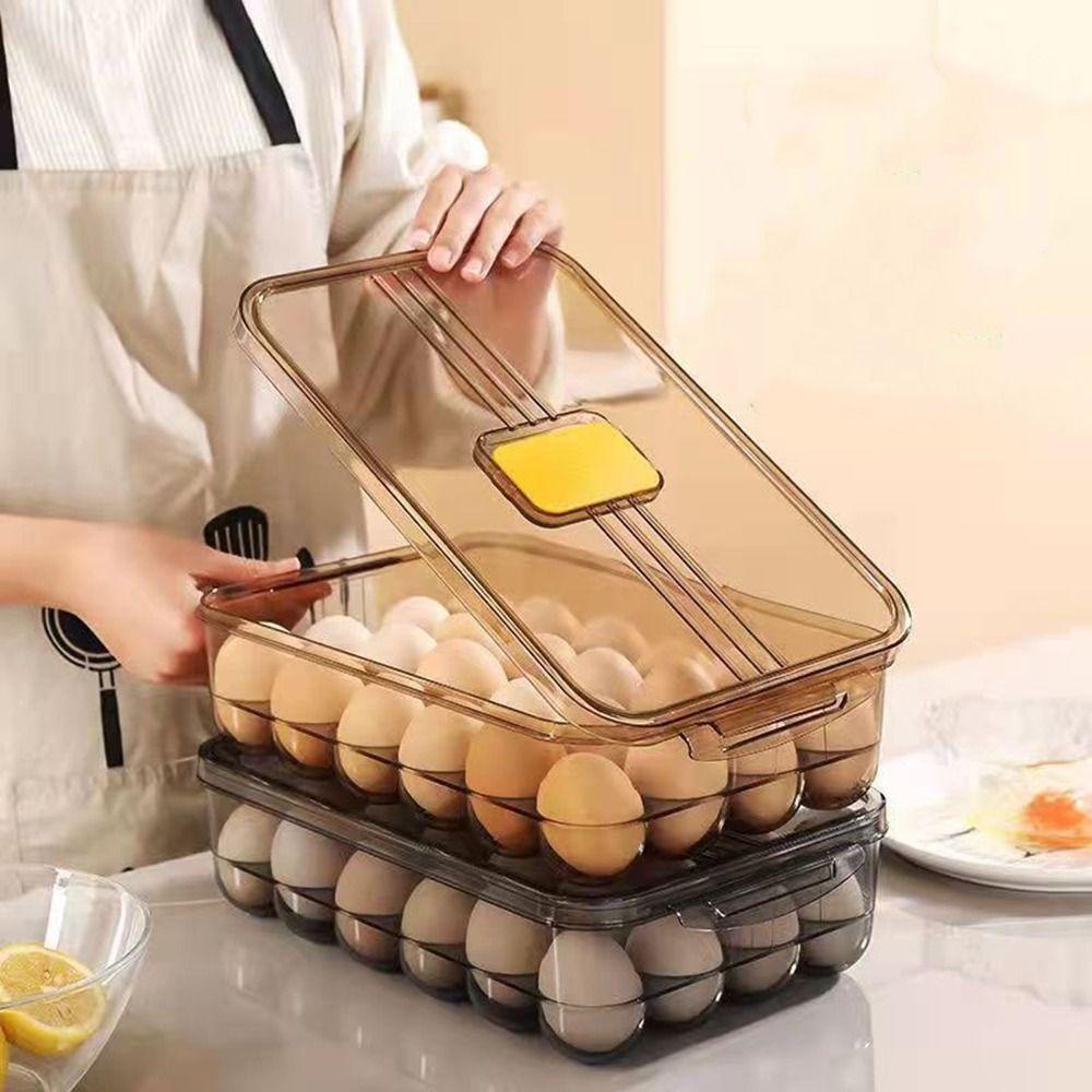 Dust-proof Fridge Egg Organizer Stackable Egg Container 24 Grids Egg Storage Box for Kitchen
Dust-proof Fridge Egg Organizer Stackable Egg Container 24 Grids Egg Storage Box for Kitchen
