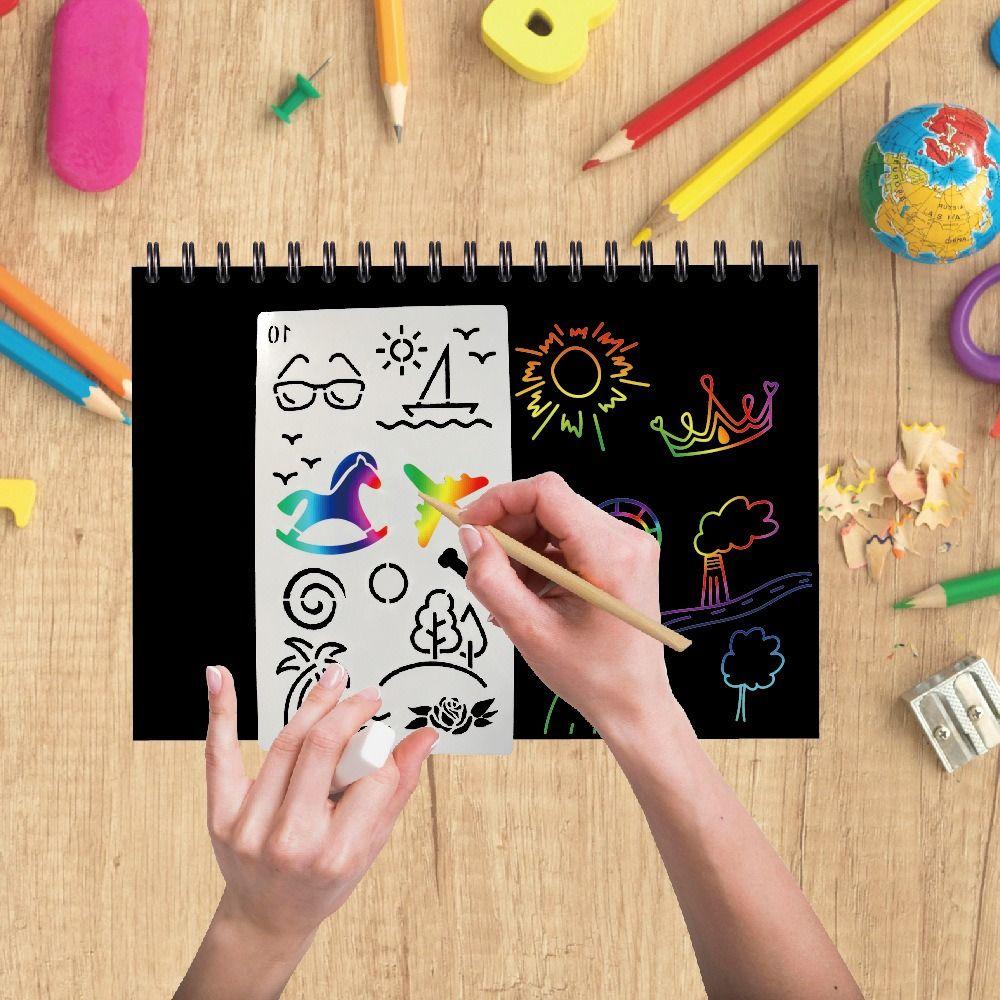 Colorful Rainbow Scratch Book Smooth Glitzy Paper Note Creative Color Drawing Paper Children Scratch Book
Colorful Rainbow Scratch Book Smooth Glitzy Paper Note Creative Color Drawing Paper Children Scratch Book