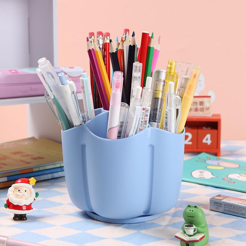 360 Degree Rotating Pen Holder 6 Grids Plastic Pencil Storage Box Desktop Stationery Organizer Blue
360 Degree Rotating Pen Holder 6 Grids Plastic Pencil Storage Box Desktop Stationery Organizer Blue
