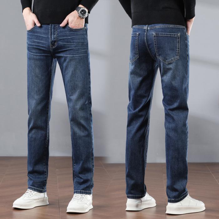 Мужские эластичные джинсы прямого кроя без складок на осень 2024 года - Не выцветающие, выстиранные длинные брюки 30
Мужские эластичные джинсы прямого кроя без складок на осень 2024 года - Не выцветающие, выстиранные длинные брюки 30