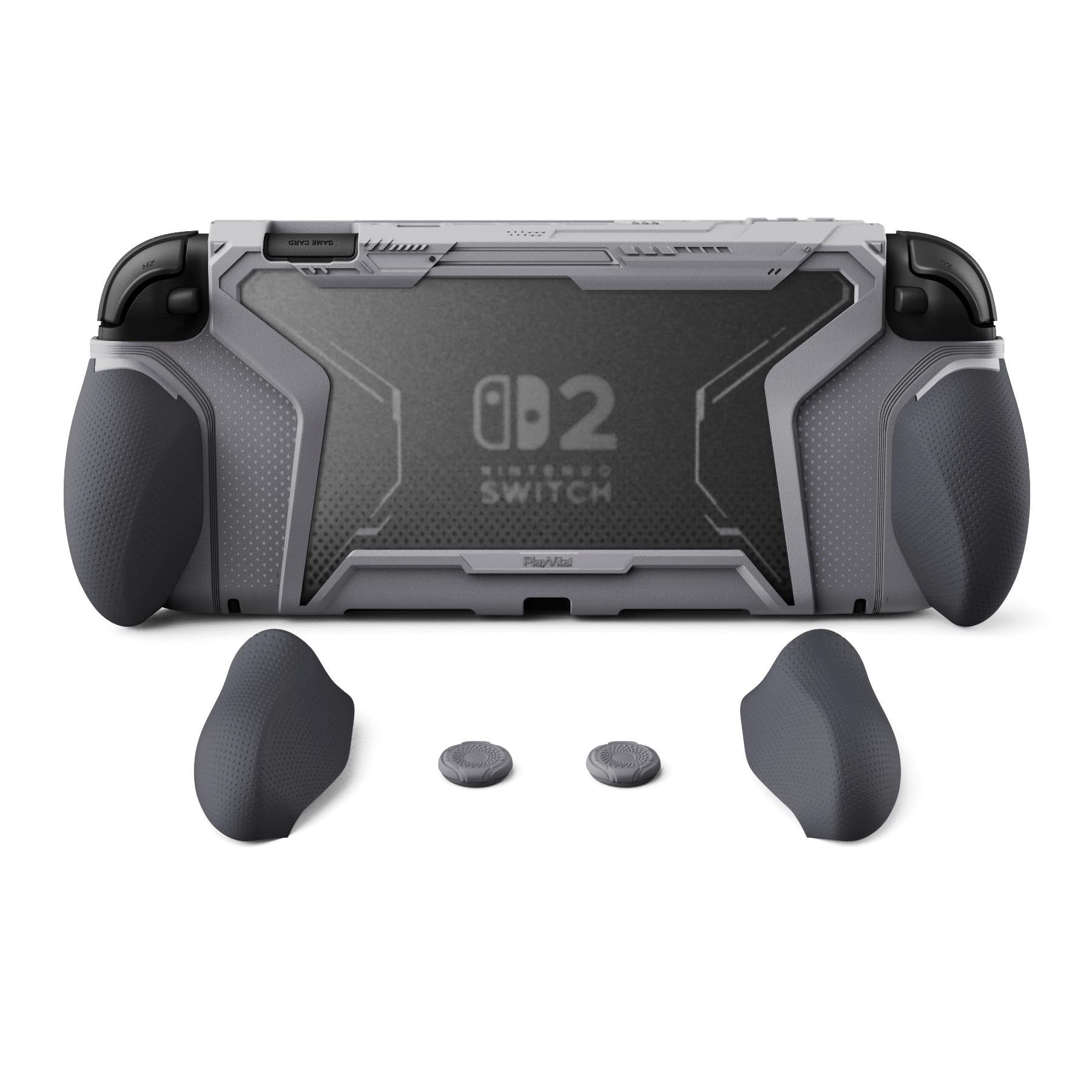 PlayVital Nintendo Switch 2 TPU Protective Case Cover with Interchangeable Dock Thumb Grip Ergonomic Design BEYOND-GRIP (2025) Grips, Compatible, серый
PlayVital Nintendo Switch 2 TPU Protective Case Cover with Interchangeable Dock Thumb Grip Ergonomic Design BEYOND-GRIP (2025) Grips, Compatible, серый
