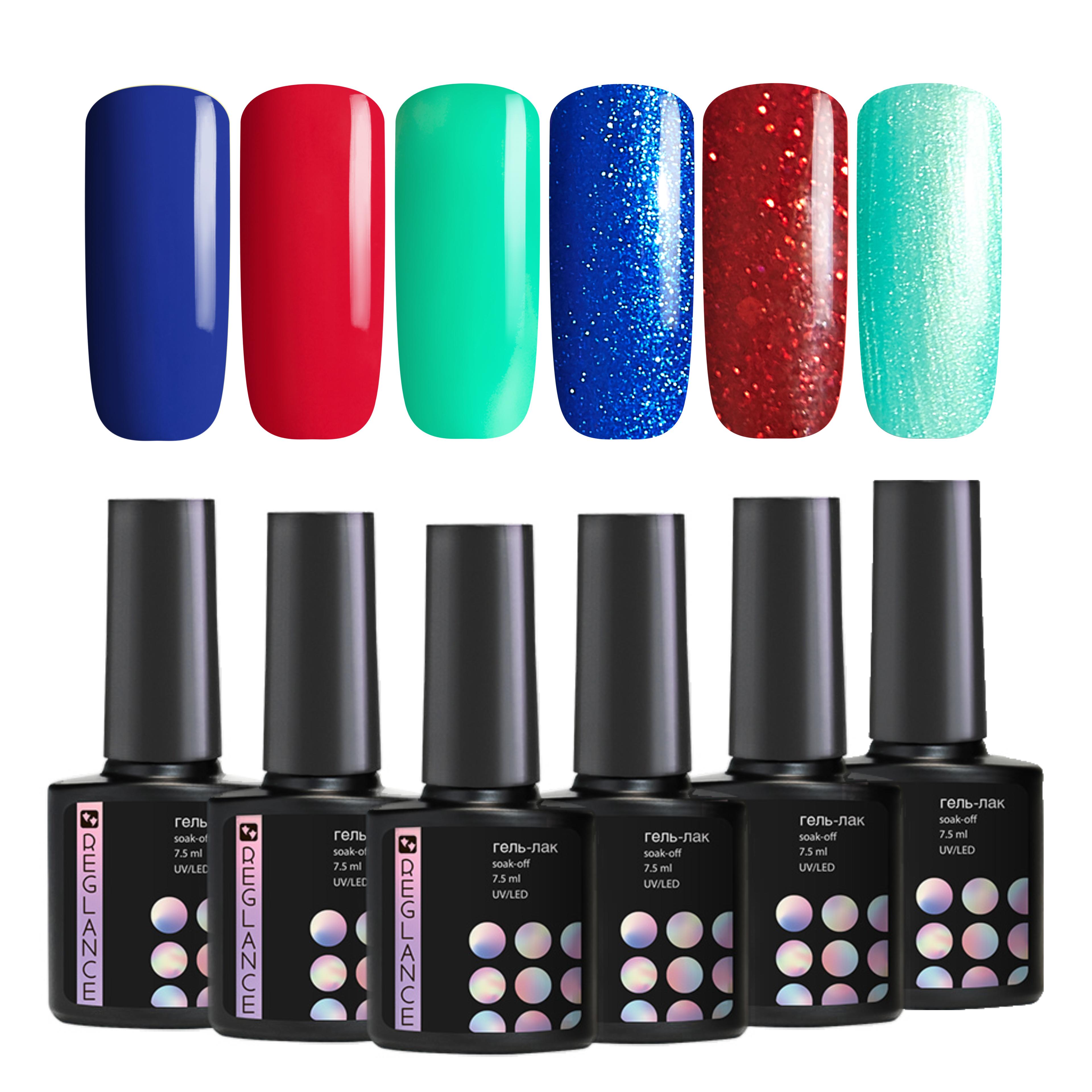 Набір для гель-лаку 6 кольорів Reglance 7,5 мл Soak Off UV LED скляна пляшка | Неоновий гель-лак | Гліттерний гель-лак
Набір для гель-лаку 6 кольорів Reglance 7,5 мл Soak Off UV LED скляна пляшка | Неоновий гель-лак | Гліттерний гель-лак