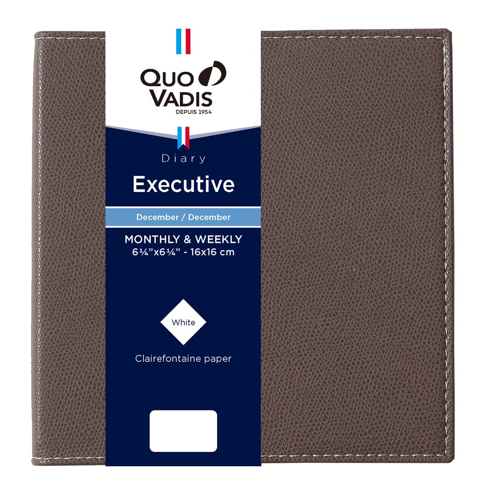 QUOVADIS Executive/Club 2026 Diary (Weekly Vertical, Starts December 2025, Square 16x16cm) Marron Glace qv01402mr
QUOVADIS Executive/Club 2026 Diary (Weekly Vertical, Starts December 2025, Square 16x16cm) Marron Glace qv01402mr