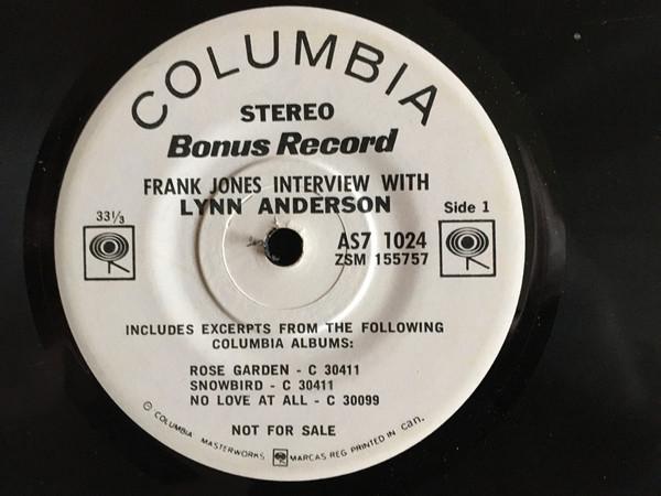 7inch Record LYNN ANDERSON Frank Jones Interview With Lynn And AS71024 Columbia Canada CountryFolk Used
7inch Record LYNN ANDERSON Frank Jones Interview With Lynn And AS71024 Columbia Canada CountryFolk Used