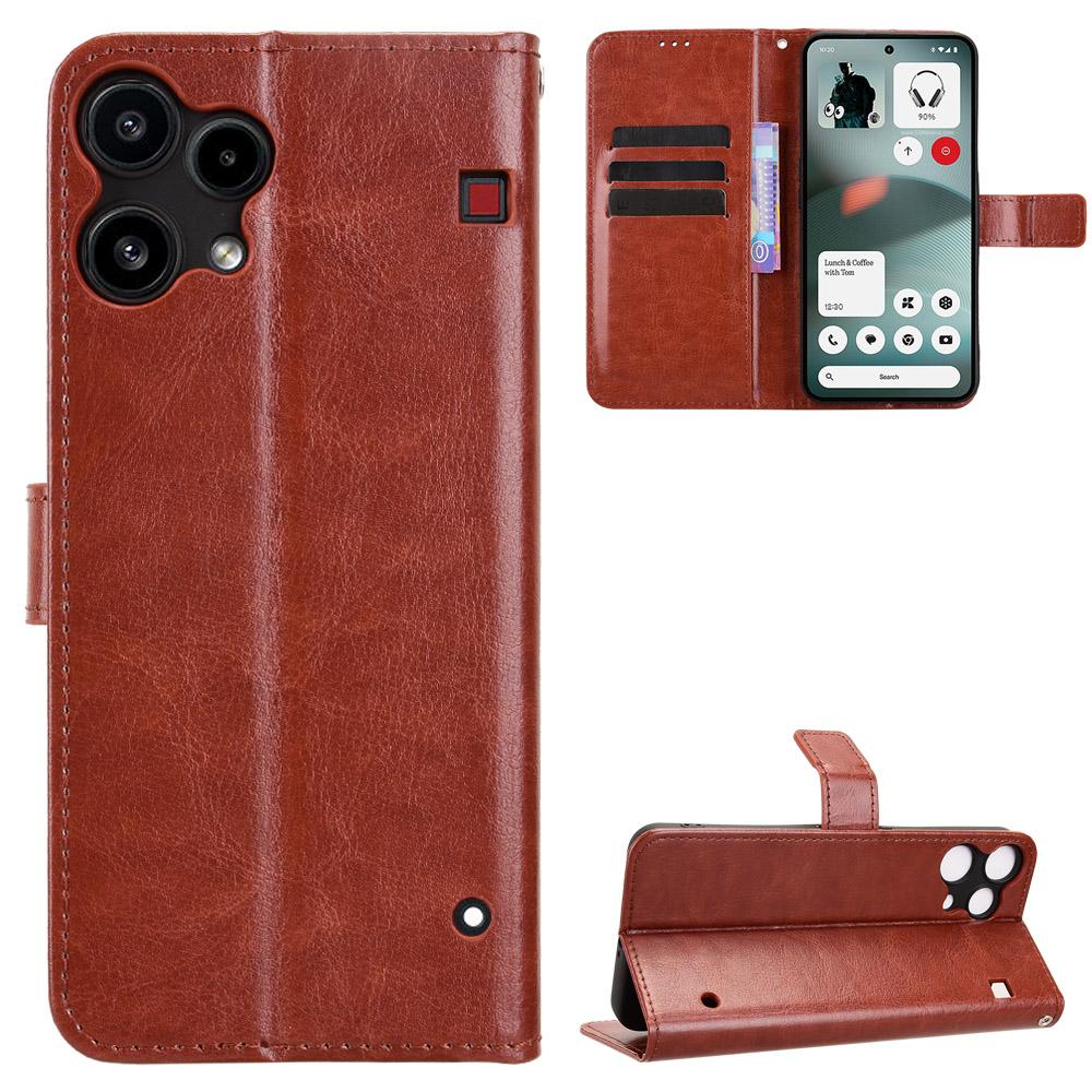 For Nothing Phone (3a) Lite 5G PU Leather Case with Strap Crazy Horse Texture Phone Wallet Cover
For Nothing Phone (3a) Lite 5G PU Leather Case with Strap Crazy Horse Texture Phone Wallet Cover