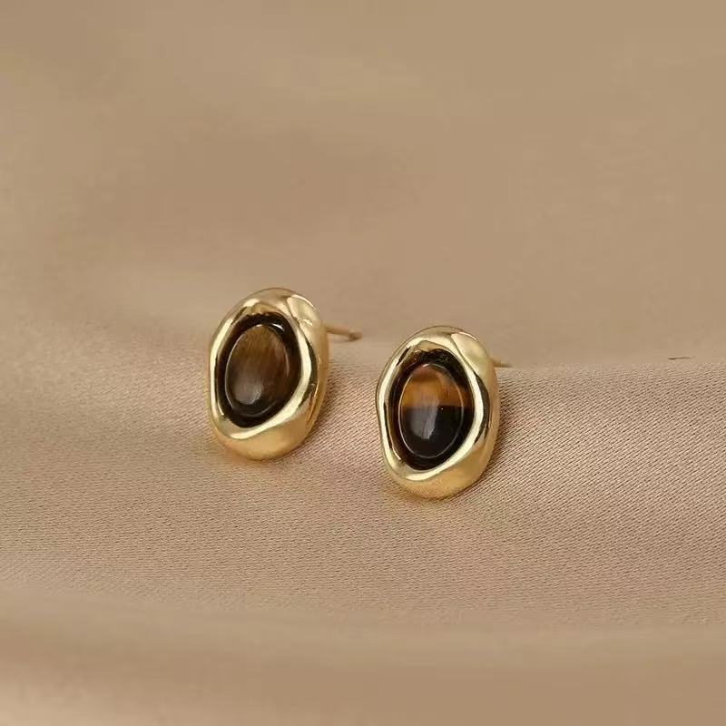 Maillard Brown Opal Stud Earrings for Women Unique Smooth Wedding New Year Zircon Christmas Girl Valentine s Day Gift
Maillard Brown Opal Stud Earrings for Women Unique Smooth Wedding New Year Zircon Christmas Girl Valentine s Day Gift