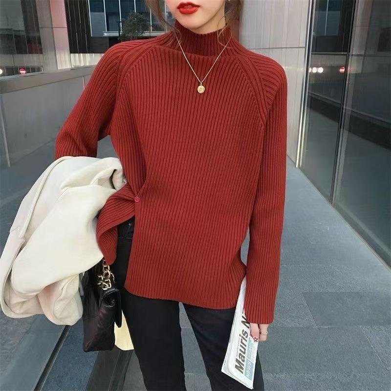 High Neck Sweater Women s Korean Version Autumn and Winter Long Sleeved Top Retro Knit Sweater 3XL brick червоний колір
High Neck Sweater Women s Korean Version Autumn and Winter Long Sleeved Top Retro Knit Sweater 3XL brick червоний колір