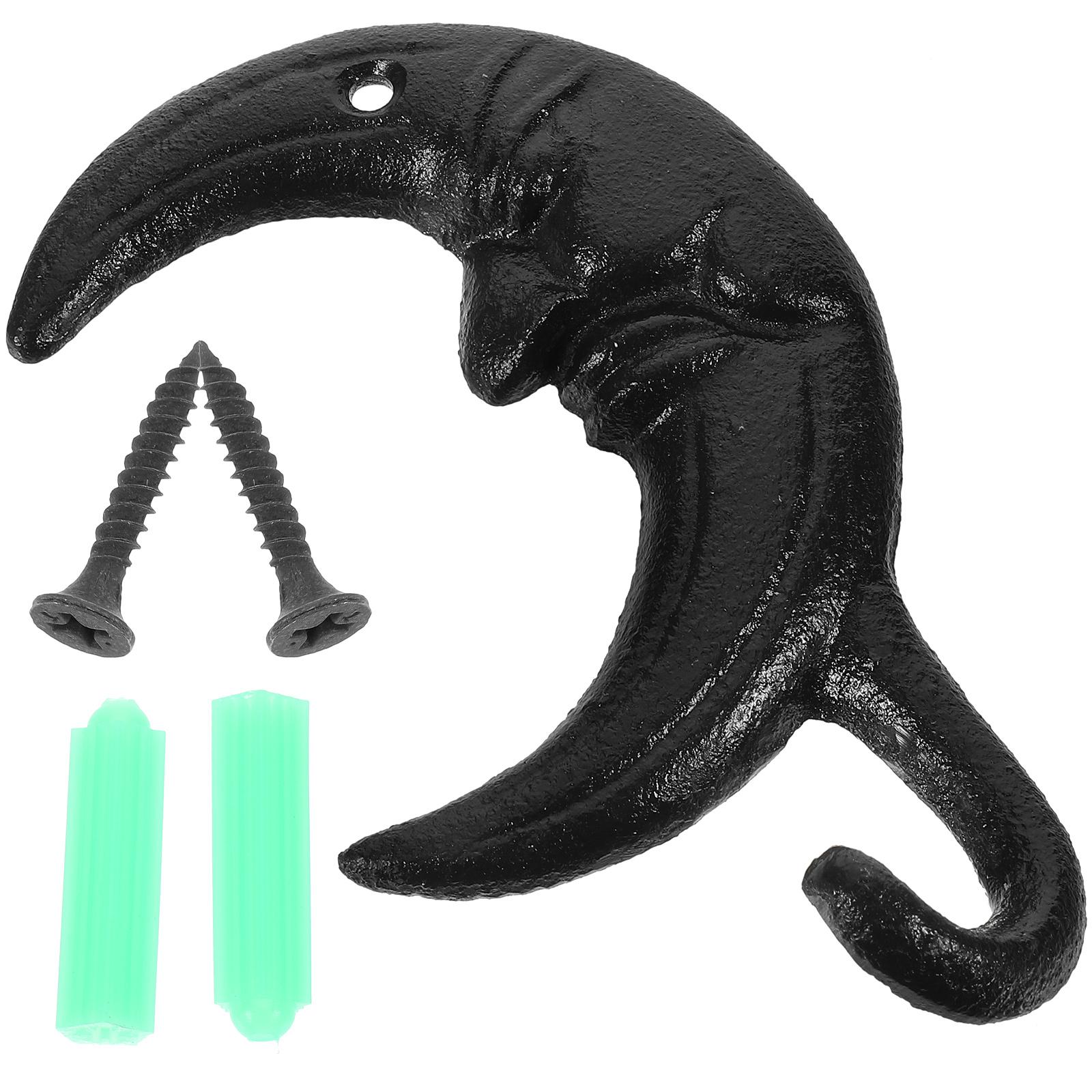 Clothing Wall Cast Iron Hook Clothes Hangers Decorative Hooks Moon Shaped Heavy Duty 15.00X9.00X3.00CM
Clothing Wall Cast Iron Hook Clothes Hangers Decorative Hooks Moon Shaped Heavy Duty 15.00X9.00X3.00CM