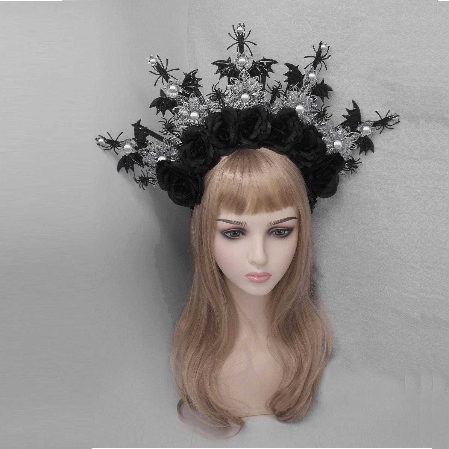 Gothic Lolita Witch Headpiece Black Rose Chain Bead Bat Women Steampunk KC Headhand Handmade Halloween Party Cosplay Accessories
Gothic Lolita Witch Headpiece Black Rose Chain Bead Bat Women Steampunk KC Headhand Handmade Halloween Party Cosplay Accessories