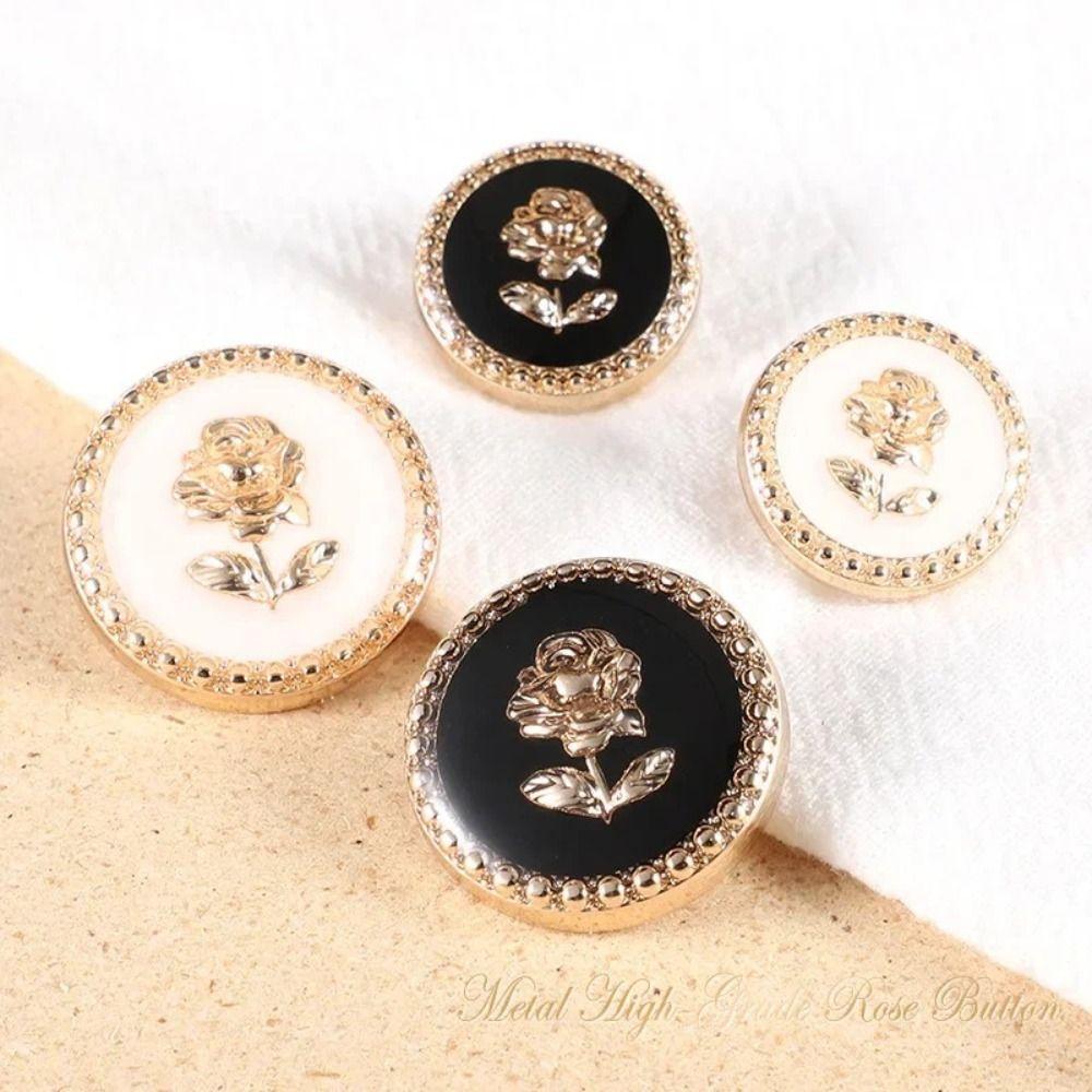 10pcs Fashion Metal Buttons Zinc Zinc Zinc Alloy Flower Buttons Rose Flowe Jacket Buttons Women Shirt
10pcs Fashion Metal Buttons Zinc Zinc Zinc Alloy Flower Buttons Rose Flowe Jacket Buttons Women Shirt