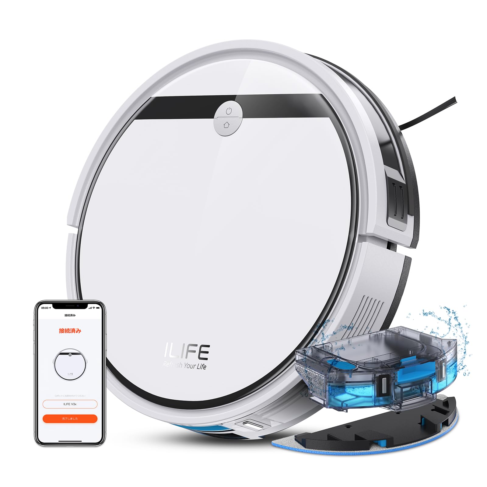 Робот-пылесос ILIFE, автоматический пылесос, мощный 2-в-1, 3000 Па, всасывает и вытирает воду одновременно, непрерывно работая в течение 120 часов. белый
Робот-пылесос ILIFE, автоматический пылесос, мощный 2-в-1, 3000 Па, всасывает и вытирает воду одновременно, непрерывно работая в течение 120 часов. белый
