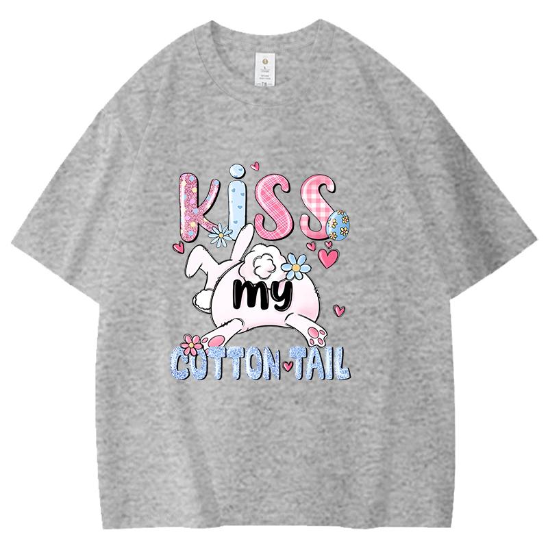 New Rabbits Back Printing Cotton T Shirts Unisex Fashion Short Sleeve T Shirt Kiss My Cotton Tail Chart Picture Loose Tshirt S
New Rabbits Back Printing Cotton T Shirts Unisex Fashion Short Sleeve T Shirt Kiss My Cotton Tail Chart Picture Loose Tshirt S