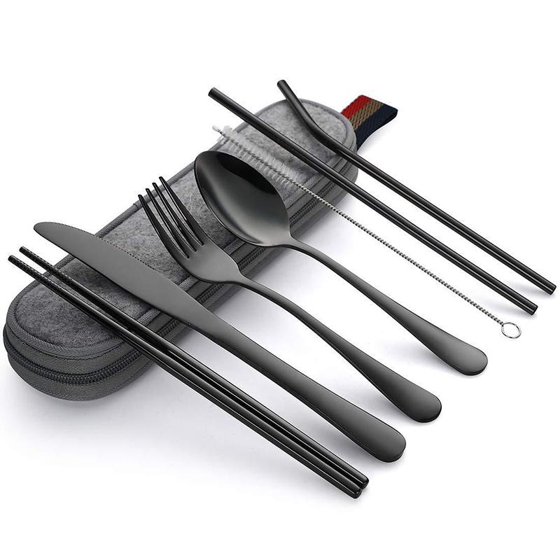Portable Tableware Single Box Stainless Steel Reusable Travel Cutlery Set Camp Utensils Set Suitable For Outdoor Picnic Travel чёрный
Portable Tableware Single Box Stainless Steel Reusable Travel Cutlery Set Camp Utensils Set Suitable For Outdoor Picnic Travel чёрный