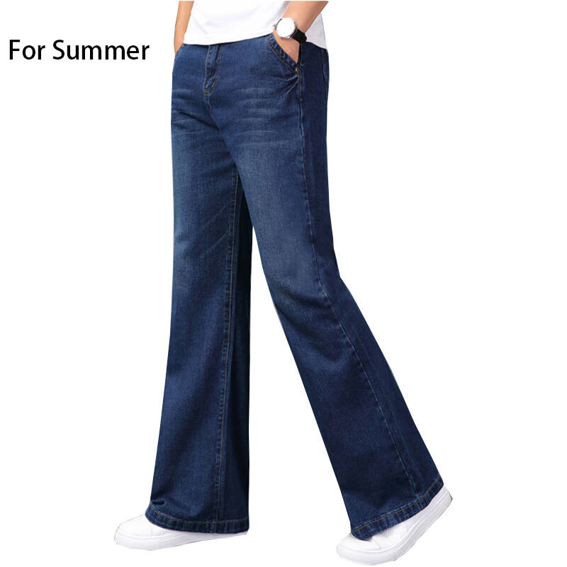Summer Thin Straight Jeans Men s Mid-Rise Loose Dark Blue Flared Pants 40 темно-синього кольору
Summer Thin Straight Jeans Men s Mid-Rise Loose Dark Blue Flared Pants 40 темно-синього кольору