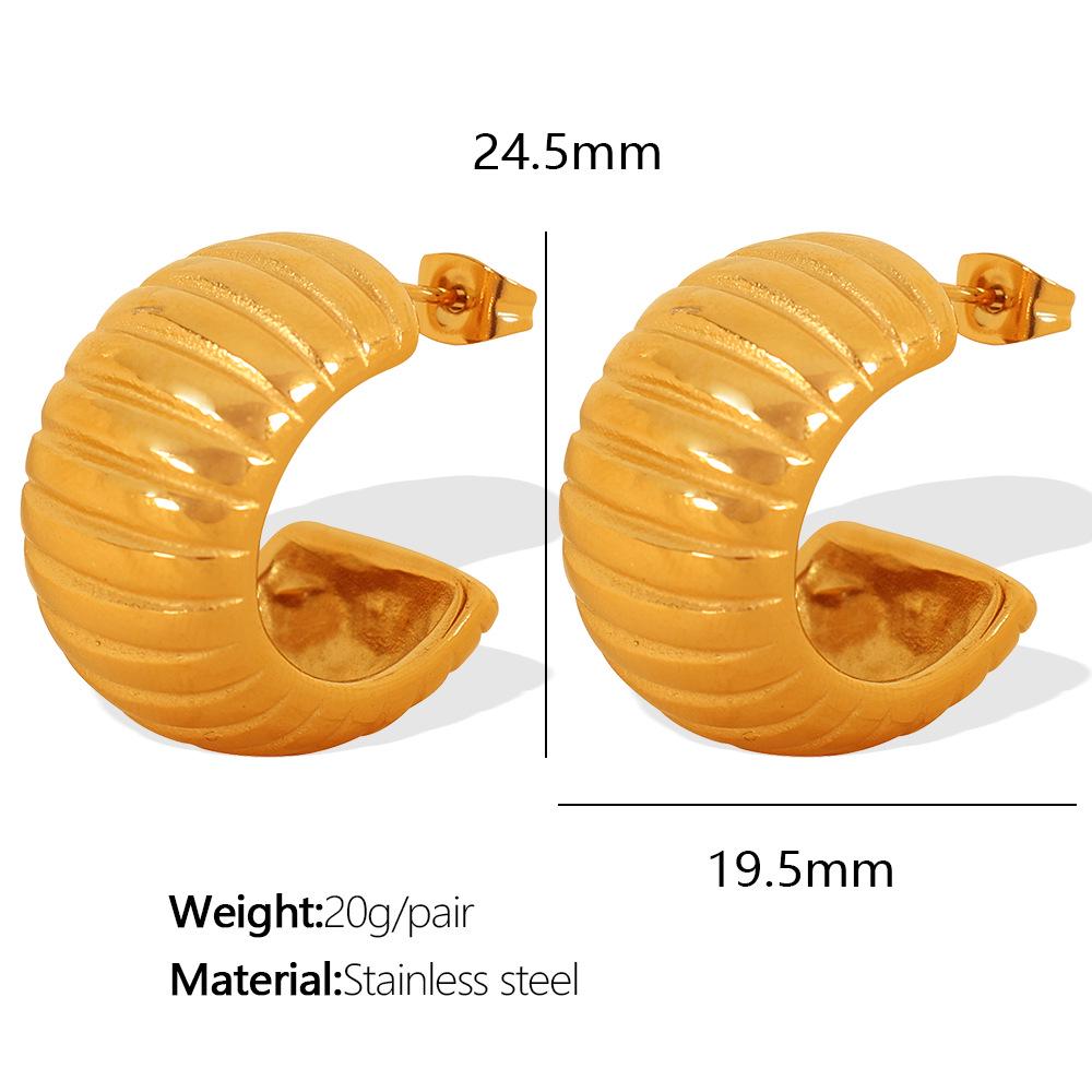 Минималистичные серьги из титановой стали с 18-каратным золотым покрытием, геометрические, винтажные, текстурированные
Минималистичные серьги из титановой стали с 18-каратным золотым покрытием, геометрические, винтажные, текстурированные