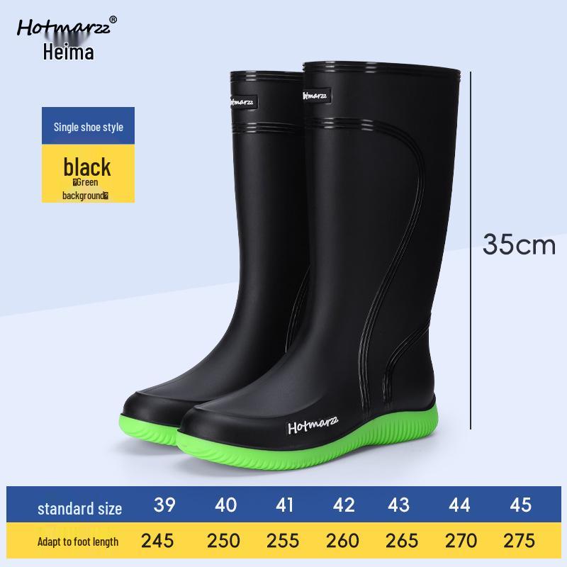 Hotmarzz Men s Black Mazu Waterproof Anti-Slip Rain Boots with Drawstring for Outdoor and Food Delivery. 42
Hotmarzz Men s Black Mazu Waterproof Anti-Slip Rain Boots with Drawstring for Outdoor and Food Delivery. 42