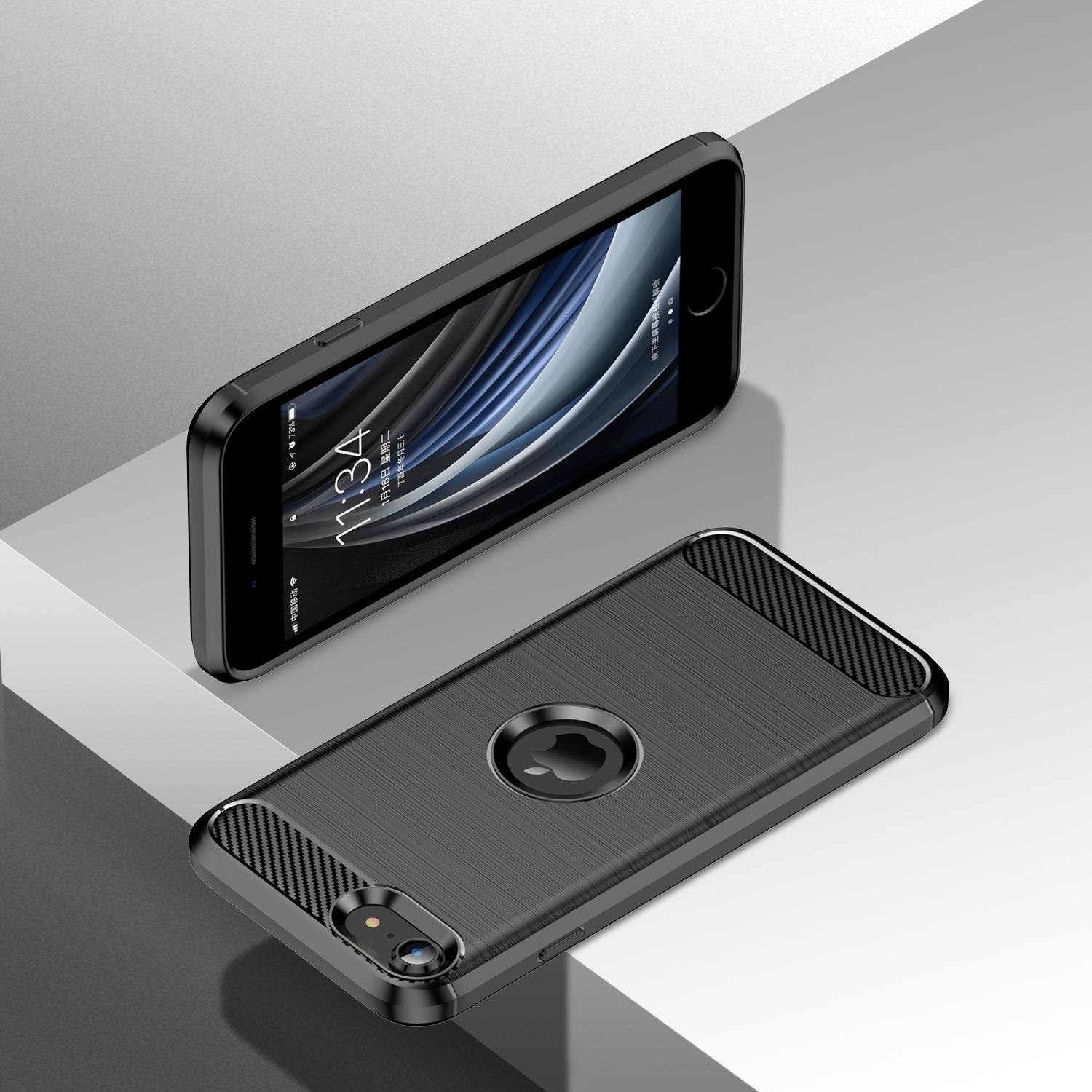 For iPhone SE 2022/SE 2020 Carbon Fiber Texture Brushed Surface 1.8mm TPU Phone Case Shell Blue
For iPhone SE 2022/SE 2020 Carbon Fiber Texture Brushed Surface 1.8mm TPU Phone Case Shell Blue