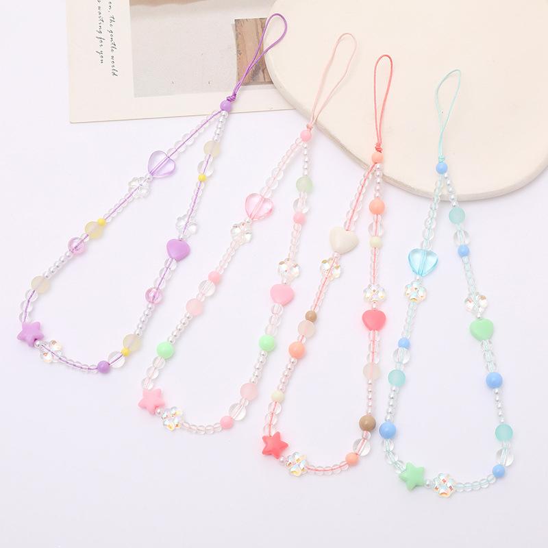 Trendy Simple Heart Beaded Mobile Phone Chain Universal Mobile Phone Anti Loss Lanyard Phone Short Wrist Strap Gifts фіолетовий
Trendy Simple Heart Beaded Mobile Phone Chain Universal Mobile Phone Anti Loss Lanyard Phone Short Wrist Strap Gifts фіолетовий