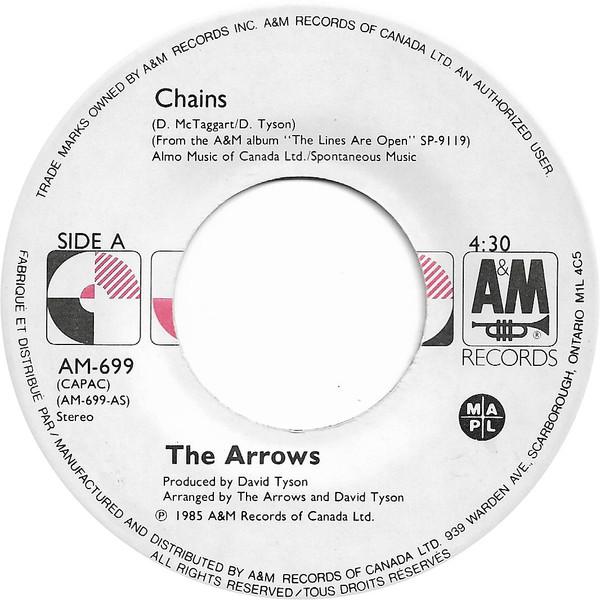 7-дюймовая пластинка ARROWS Chains AM699 AM Records 1985 Канада Рок Б/у
7-дюймовая пластинка ARROWS Chains AM699 AM Records 1985 Канада Рок Б/у